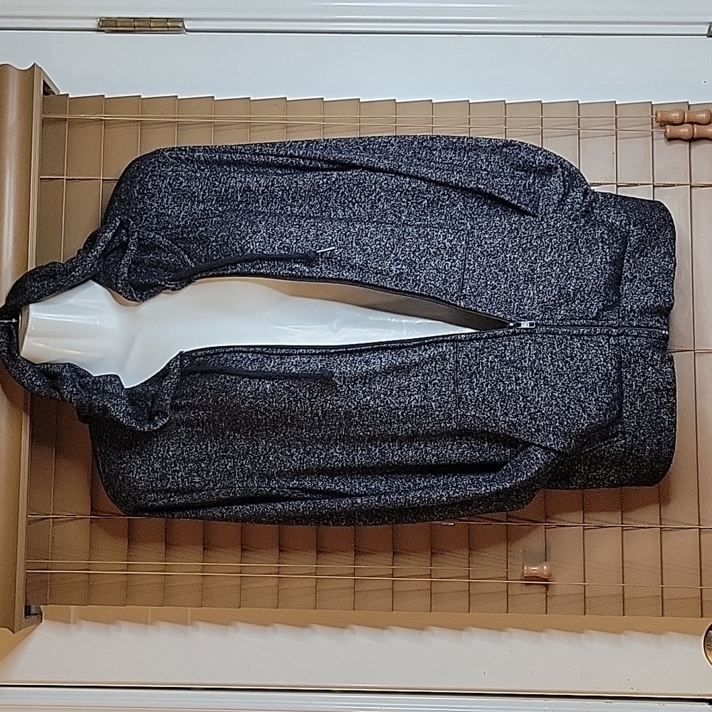 PINK Victoria's Secret Black Heather Full-Zip Hooded Jacket